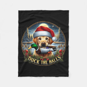 Hund Weihnachtsmann Enten Jagd Weihnachten Lustige Fleecedecke