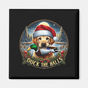 Hund Weihnachtsmann Entenjagd Weihnachten Lustiges Magnet