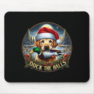Hund Weihnachtsmann Entenjagd Weihnachten Lustiges Mousepad