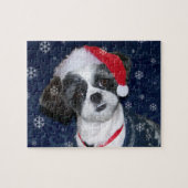 Hund WeihnachtsShih Tzu Puzzle (Horizontal)