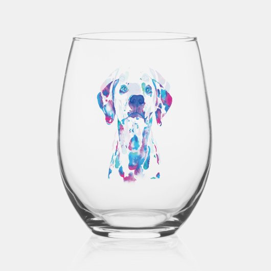 Hund Weinglas Ohne Stiel (Vorderseite)