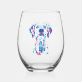 Hund Weinglas Ohne Stiel (Rückseite)