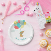 Hund Welpe Birthday Paper Teller Paw-ty Blue Boy (Party)