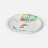 Hund Welpe Birthday Paper Teller Paw-ty Blue Boy (Schrägansicht)