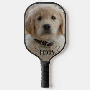 HUND WELPE FOTO NAME BONE BESTER HUND MUTTER VATER PICKLEBALL SCHLÄGER