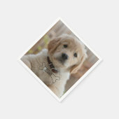 HUND WELPE FOTO NAME BONE BESTER HUND MUTTER VATER SERVIETTE (Ecke)