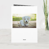 Hund Welpe Foto Pine Snowflakes Frohe Weihnachten (Rückseite)