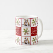 Hund Welpe Foto Schneeflocke Weihnachten Kaffeetasse (VorderseiteRechts)