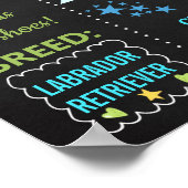 Hund Welpe Geburtstagskalkboard - Meilenstein Poster (Ecke)