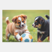 Hund/Welpe Geschenkpapier Set (Vorderseite)