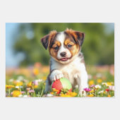 Hund/Welpe Geschenkpapier Set (Vorderseite 3)