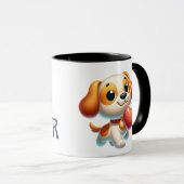 Hund, Welpe Liebe Tasse (VorderseiteRechts)
