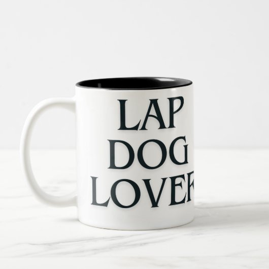 Hund, Welpe Liebe Zweifarbige Tasse (Links)