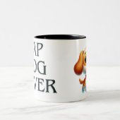 Hund, Welpe Liebe Zweifarbige Tasse (Mittel)