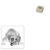 Hund Welpe Niedlicher Baby Boxer Gummistempel (Stempel)
