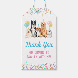 Hund Welpe Paw-ty Geburtstag Geschenkanhänger