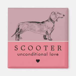 Hund Welpe Personalisierter Name Magnet