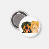 Hund, Welpe, Tier Magnet (Vorderseite/Rückseite)