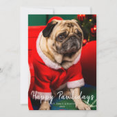 Hund Welpe Weihnachten Foto Happy Pawlidays Red (Vorderseite)