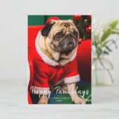 Hund Welpe Weihnachten Foto Happy Pawlidays Red (Stehend Vorderseite)