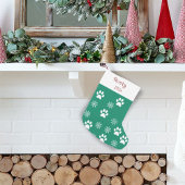 Hund Welpen Weihnachten Weihnachten Modernes Rot & Kleiner Weihnachtsstrumpf