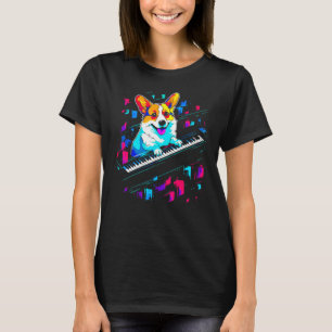 Hund Welsh Corgi Klavier T-Shirt