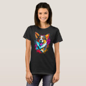 Hund Welsh Corgi T-Shirt (Vorne ganz)