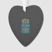 Hund will lustigen erwachsenen Mann Ornament (Vorderseite)