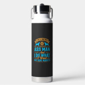 Hund will lustigen erwachsenen Mann Trinkflasche (Vorderseite)