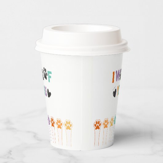 Hund Willkommen Party niedliche Paws Pappbecher (Rechts)