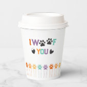 Hund Willkommen Party niedliche Paws Pappbecher (Vorderseite)