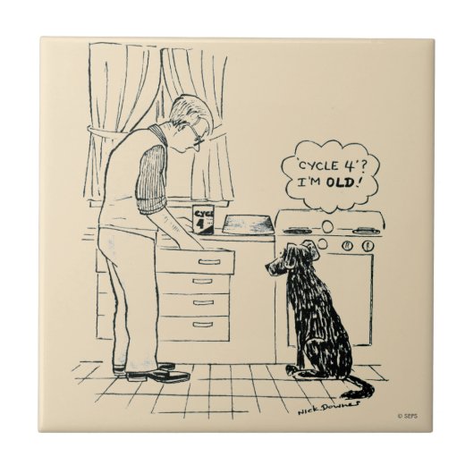 Hund wird älter fliese (Vorderseite)