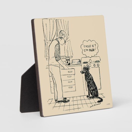 Hund wird älter fotoplatte (Vorderseite)