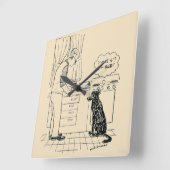 Hund wird älter quadratische wanduhr (Winkel)