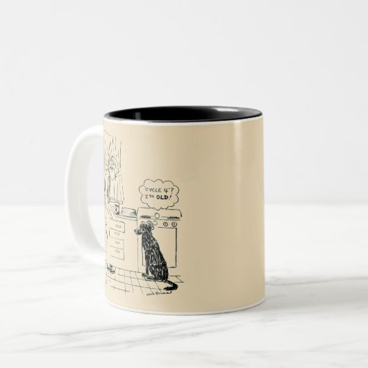 Hund wird älter zweifarbige tasse (Vorderseite Links)