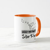 Hund wird leicht von Sitar-Spielern abgelenkt Tasse (VorderseiteRechts)