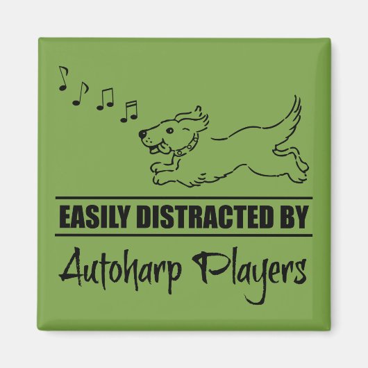 Hund wird von Autoharp-Spielern leicht abgelenkt Magnet (Vorne)