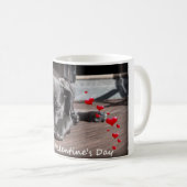 Hund wünscht Happy Valentine's Day Coffee Tasse (VorderseiteRechts)