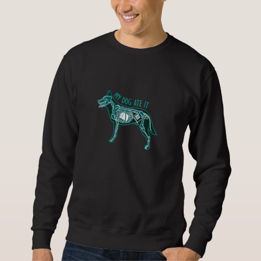 Hund X-Ray & Mathe Hausaufgaben, Funny Dog Meme, M Sweatshirt (Vorderseite)