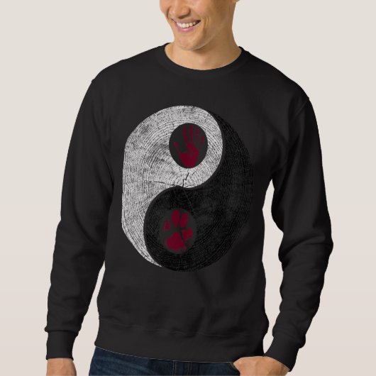 Hund Yin Yang Sweatshirt (Vorderseite)