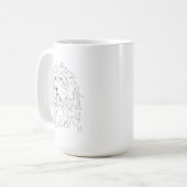 Hund zeichnet Kaffeetasse Cockapoo (Vorderseite Links)