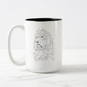 Hund zeichnet Kaffeetasse Cockapoo (Links)