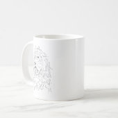 Hund zeichnet Kaffeetasse Cockapoo (Vorderseite Links)