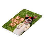 Hund zum 50. Geburtstag Magnet (Linke Seite)