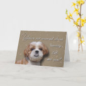 Hund zum 58. Geburtstag Karte (Gelbe Blume)