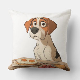 Hund zum Frühstück Kissen