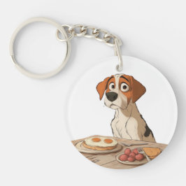 Hund zum Frühstück Schlüsselanhänger
