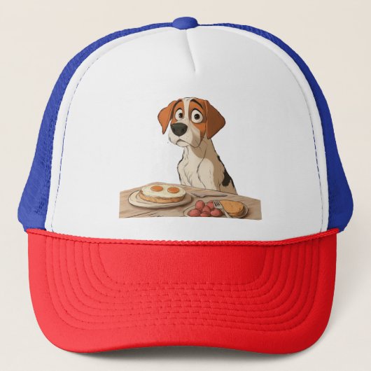 Hund zum Frühstück Truckerkappe (Vorderseite)