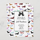 Hund zum Geburtstag Einladung (Vorne/Hinten)