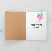 Hund zum Geburtstag im Papierloch Karte (Innenseite)